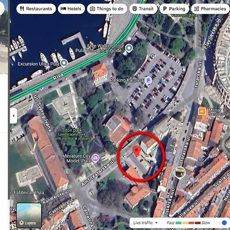 Apartment Parkside Amphitheatre Apartments Pula City Center Pula